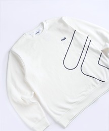 FILA /フィラ 裏起毛 クルーネック スウェット トレーナー ロゴプリント バックプリント