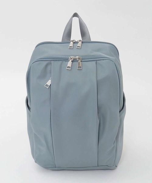 MK MICHEL KLEIN（エムケーミッシェルクラン）の「[15L/撥水/A4収納可]フロントタックデザインコンパクトリュック（バックパック/リュック・レディース・グレー/ダークインディゴブルー/ブラック・00）」の11枚目の写真