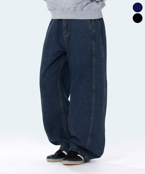 YOSEMITE(ヨセミティ)の「カーブドバルーンデニムパンツ 2Color YLP-6Y06(デニムパンツ・レディース・ブラック/ブルー・X-LARGE/LARGE/MEDIUM)」の5枚目の写真