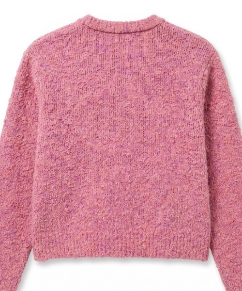 LUCPY（ラクピー）の「ミックスカラー シャギーニットカーディガン（カーディガン/ボレロ・レディース・ピンク・LARGE/MEDIUM/SMALL/X-LARGE）」の5枚目の写真