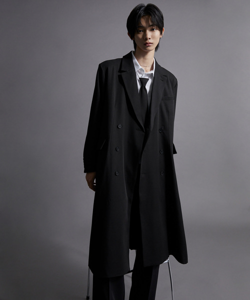 Loose/ルース(ルース)の「ダブルブレストロングチェスターコート(チェスターコート・メンズ・ブラック/チャコールグレー・M/L/S)」の5枚目の写真