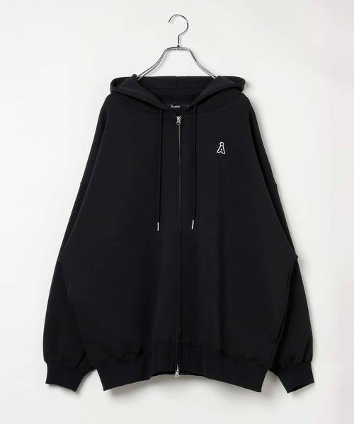 ALAND(エーランド)の「【UNISEX】ALAND/Aロゴダンボールパーカー(パーカー・レディース・グレー/ブラック・FREE)」の2枚目の写真