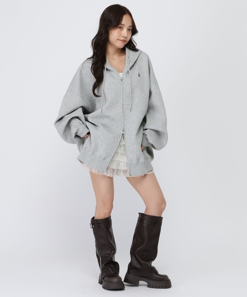 ALAND(エーランド)の「【UNISEX】ALAND/Aロゴダンボールパーカー(パーカー・レディース・グレー/ブラック・FREE)」の19枚目の写真