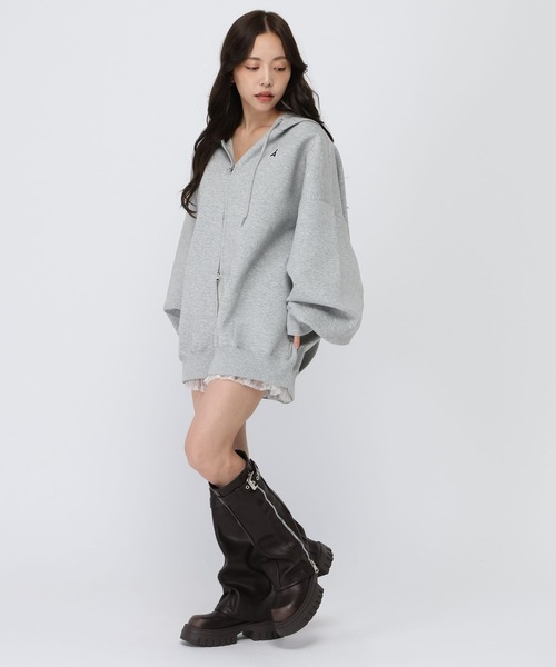 ALAND(エーランド)の「【UNISEX】ALAND/Aロゴダンボールパーカー(パーカー・レディース・グレー/ブラック・FREE)」の20枚目の写真