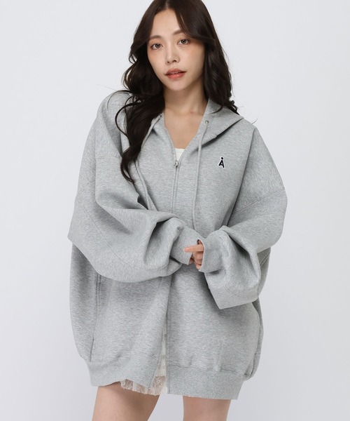 ALAND(エーランド)の「【UNISEX】ALAND/Aロゴダンボールパーカー(パーカー・レディース・グレー/ブラック・FREE)」の22枚目の写真
