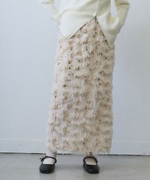 sequin shaggy long skirt / スパンコールシャギーロングスカート