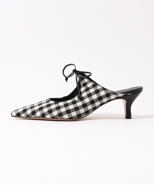 HENRI EN VARGO(ヘンリエンヴァーゴ)の「【別注】HENRI EN VARGO THELMA gingham ミュール(パンプス・レディース・ブラック系その他・36/37/38)」の3枚目の写真