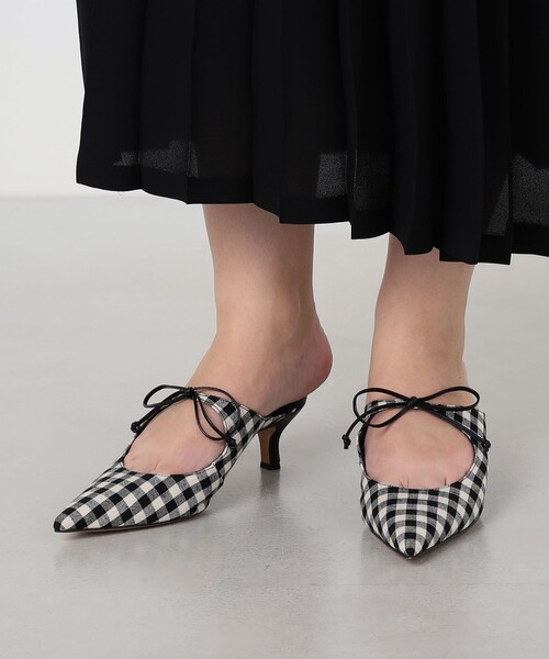 HENRI EN VARGO(ヘンリエンヴァーゴ)の「【別注】HENRI EN VARGO THELMA gingham ミュール(パンプス・レディース・ブラック系その他・36/37/38)」の9枚目の写真