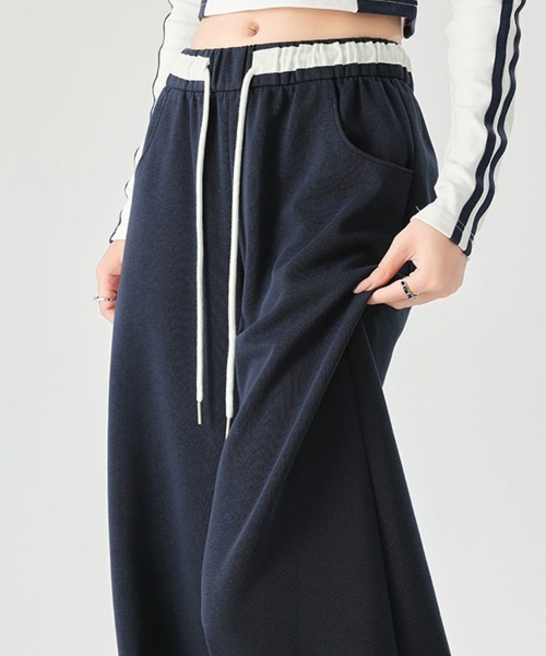 ReRe(リリ)の「ワイドシルエットスウェットパンツ(スウェットパンツ・レディース・ブラック/グレー/ネイビー・SMALL/MEDIUM/X-LARGE/LARGE)」の6枚目の写真