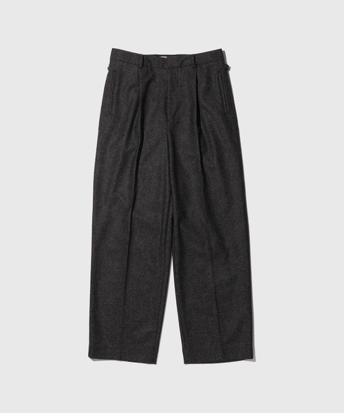 ADAM ET ROPE'(アダムエロペ)の「エコツイードワイドストレートスラックス(スラックス・メンズ・ベージュ/ブラック・M/L)」の1枚目の写真
