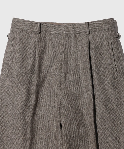 ADAM ET ROPE'(アダムエロペ)の「エコツイードワイドストレートスラックス(スラックス・メンズ・ベージュ/ブラック・M/L)」の9枚目の写真