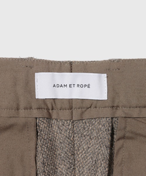 ADAM ET ROPE'(アダムエロペ)の「エコツイードワイドストレートスラックス(スラックス・メンズ・ベージュ/ブラック・M/L)」の8枚目の写真