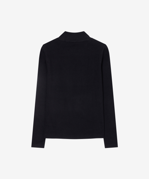 BASIC HOUSE（ベーシックハウス）の「レディース ウォーム ソフトタッチ 起毛 スリムフィット ハ   長袖Tシャツ ブラック（Tシャツ/カットソー・レディース・ブラック・100/90/85/95）」の10枚目の写真