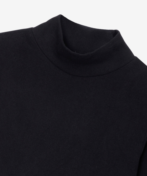 BASIC HOUSE（ベーシックハウス）の「レディース ウォーム ソフトタッチ 起毛 スリムフィット ハ   長袖Tシャツ ブラック（Tシャツ/カットソー・レディース・ブラック・100/90/85/95）」の11枚目の写真