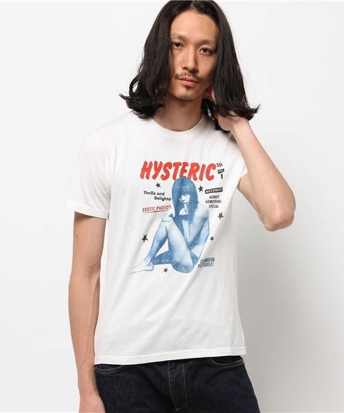 HYSTERIC GLAMOUR(ヒステリックグラマー)の「COVER GIRL2 pt T-SH(Tシャツ/カットソー・メンズ・ホワイト/グリーン/ブラック・LARGE/MEDIUM/SMALL/X-LARGE)」の4枚目の写真