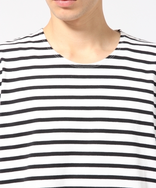 RAGEBLUE（レイジブルー）の「＜トレンドのロング丈＞40/2スリットロングカットソー/721230（Tシャツ/カットソー・メンズ・ホワイト/その他/グレー・MEDIUM/LARGE）」の13枚目の写真