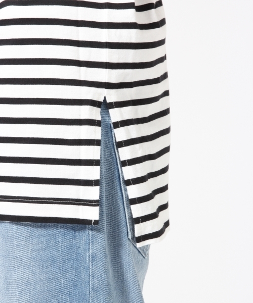 RAGEBLUE（レイジブルー）の「＜トレンドのロング丈＞40/2スリットロングカットソー/721230（Tシャツ/カットソー・メンズ・ホワイト/その他/グレー・MEDIUM/LARGE）」の15枚目の写真