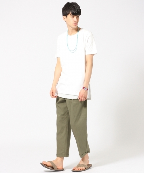 RAGEBLUE（レイジブルー）の「＜トレンドのロング丈＞40/2スリットロングカットソー/721230（Tシャツ/カットソー・メンズ・ホワイト/その他/グレー・MEDIUM/LARGE）」の17枚目の写真