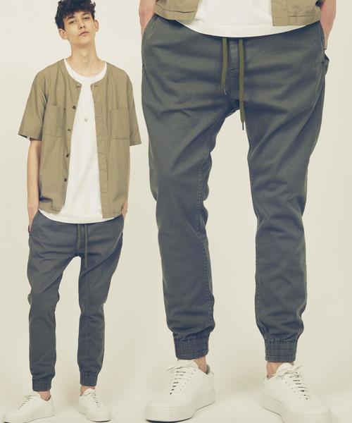 MONKEY TIME（モンキータイム）の「＜monkey time＞ ST バックサテン スキニー ジョガーパンツ◆（その他パンツ・メンズ・ベージュ/オリーブ・SMALL/X-LARGE/MEDIUM/LARGE）」の2枚目の写真