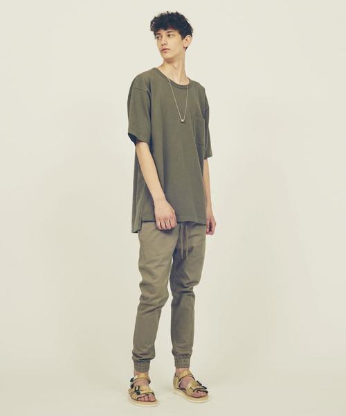 MONKEY TIME（モンキータイム）の「＜monkey time＞ ST バックサテン スキニー ジョガーパンツ◆（その他パンツ・メンズ・ベージュ/オリーブ・SMALL/X-LARGE/MEDIUM/LARGE）」の10枚目の写真