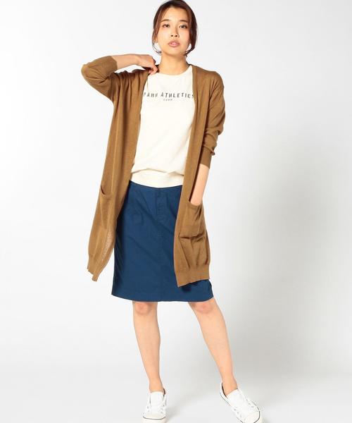 coen（コーエン）の「綿麻Vネックロングカーディガン2（カーディガン/ボレロ・レディース・ホワイト/ブラウン・FREE）」の11枚目の写真