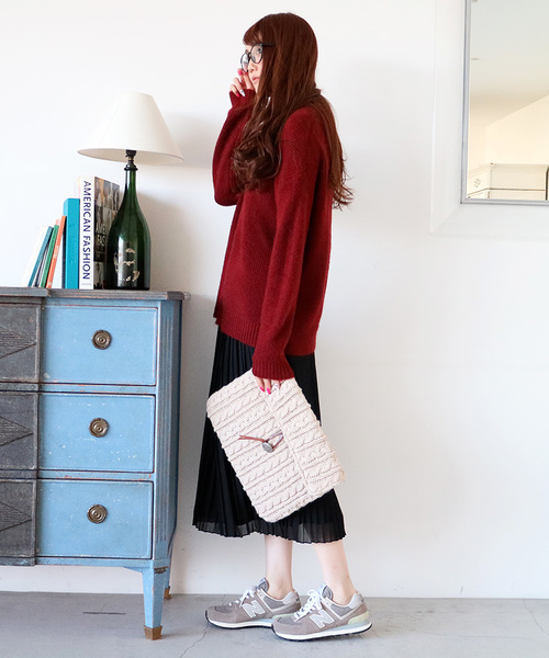 N.（N. Natural Beauty Basic）（エヌエヌナチュラルビューティーベーシック）の「シフォンプリーツスカ－ト（スカート・レディース・ボルドー/ブラック/イエロー/ピンク/ブラウン・MEDIUM）」の14枚目の写真