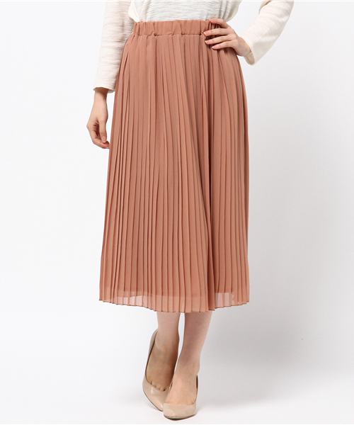 N.（N. Natural Beauty Basic）（エヌエヌナチュラルビューティーベーシック）の「シフォンプリーツスカ－ト（スカート・レディース・ボルドー/ブラック/イエロー/ピンク/ブラウン・MEDIUM）」の4枚目の写真