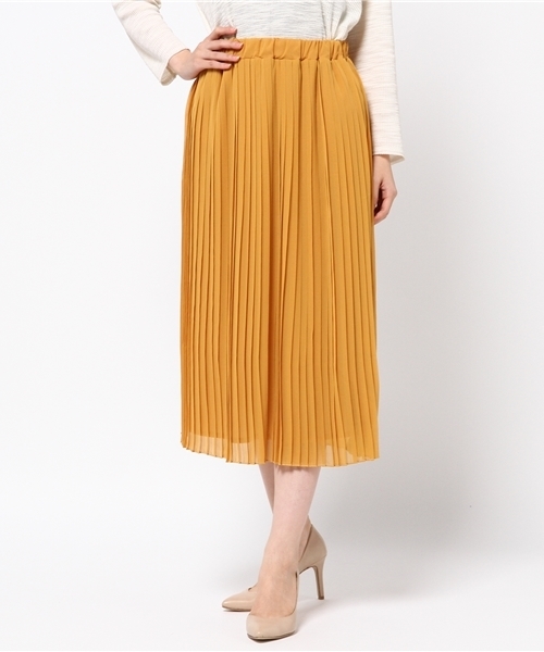 N.（N. Natural Beauty Basic）（エヌエヌナチュラルビューティーベーシック）の「シフォンプリーツスカ－ト（スカート・レディース・ボルドー/ブラック/イエロー/ピンク/ブラウン・MEDIUM）」の3枚目の写真