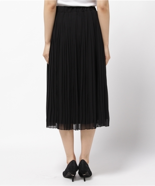 N.（N. Natural Beauty Basic）（エヌエヌナチュラルビューティーベーシック）の「シフォンプリーツスカ－ト（スカート・レディース・ボルドー/ブラック/イエロー/ピンク/ブラウン・MEDIUM）」の8枚目の写真