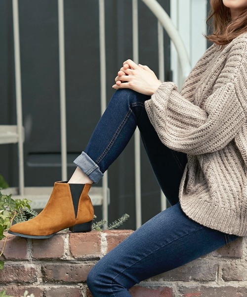 KOBE LETTUCE（コウベレタス）の「ポインテッドトゥフラットヒールサイドゴアブーツ（ブーツ・レディース・ブラウン/ブラック系その他/ベージュ/キャメル/ブラック系その他2/ブラウン系その他・LL/L/S/M）」の17枚目の写真