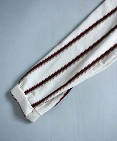 antiqua（アンティカ）の「レトロストライプ柄バックVノーカーラーシャツ（シャツ/ブラウス・レディース・ホワイト系その他/ピンク系その他・M）」の12枚目の写真