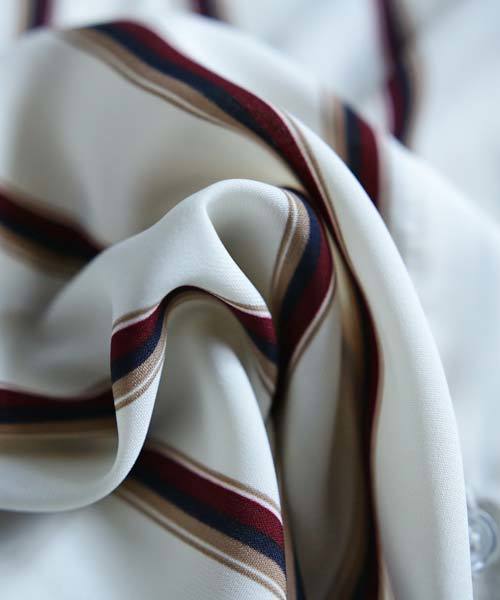 antiqua（アンティカ）の「レトロストライプ柄バックVノーカーラーシャツ（シャツ/ブラウス・レディース・ホワイト系その他/ピンク系その他・M）」の14枚目の写真