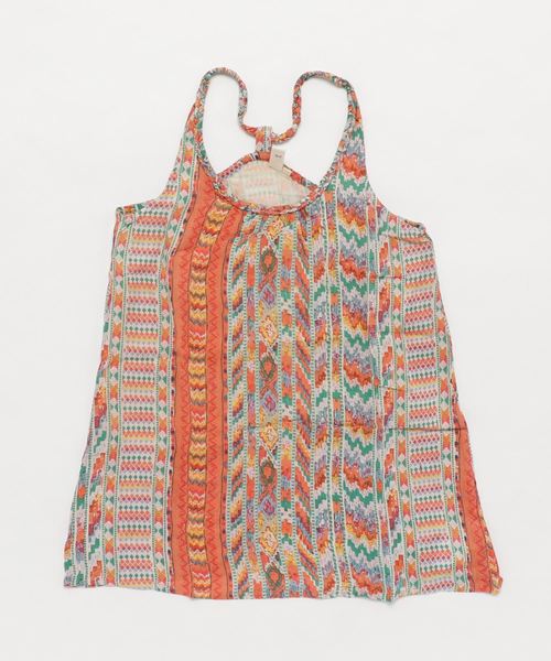 チャイハネ（チャイハネ）の「【チャイハネ】エスニック柄キッズキャミワンピース110cm（ワンピース・キッズ・ブルー/マルチ/ホワイト×ブルー/グリーン/ブラック×ホワイト/オレンジ系その他/ブラック×レッド・FREE）」の6枚目の写真