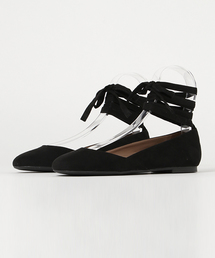 レースアップバレリーナパンプス / LACE-UP BALLERINA PUMPS