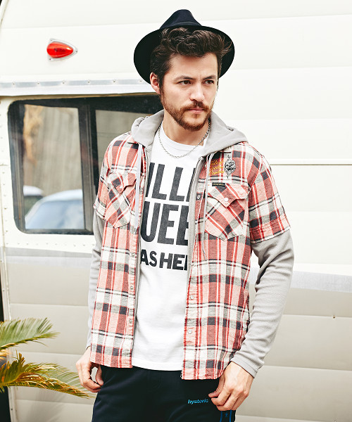 HYSTERIC GLAMOUR（ヒステリックグラマー）の「TALE OF VOODOO ZOMBIES刺繍 半袖ウエスタンシャツ（シャツ/ブラウス・メンズ・レッド系その他/グリーン系その他/グレー系その他・SMALL/MEDIUM/LARGE）」の3枚目の写真