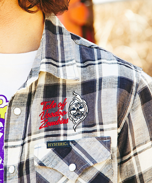 HYSTERIC GLAMOUR（ヒステリックグラマー）の「TALE OF VOODOO ZOMBIES刺繍 半袖ウエスタンシャツ（シャツ/ブラウス・メンズ・レッド系その他/グリーン系その他/グレー系その他・SMALL/MEDIUM/LARGE）」の11枚目の写真