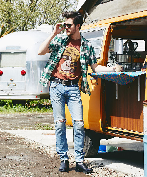 HYSTERIC GLAMOUR（ヒステリックグラマー）の「TALE OF VOODOO ZOMBIES刺繍 半袖ウエスタンシャツ（シャツ/ブラウス・メンズ・レッド系その他/グリーン系その他/グレー系その他・SMALL/MEDIUM/LARGE）」の7枚目の写真