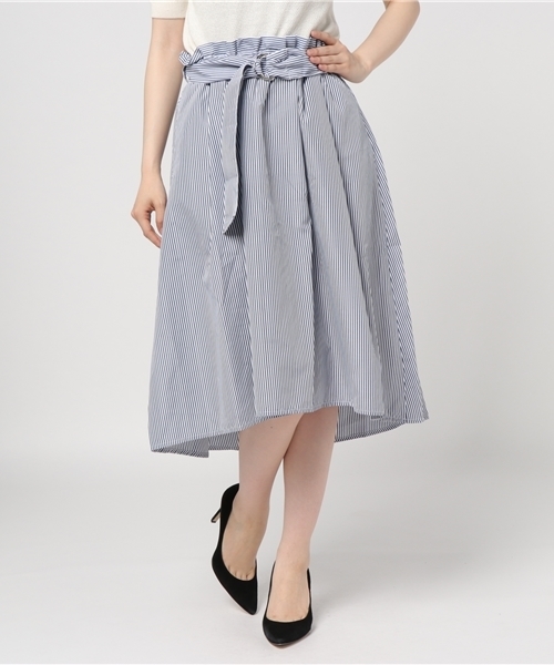 Heather（ヘザー）の「ギャザーフレアスカート　759742（スカート・レディース・ライトブルー/ネイビー・FREE）」の5枚目の写真