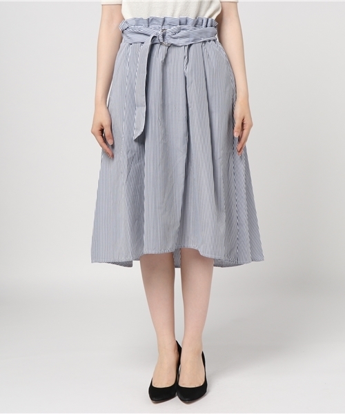 Heather（ヘザー）の「ギャザーフレアスカート　759742（スカート・レディース・ライトブルー/ネイビー・FREE）」の8枚目の写真