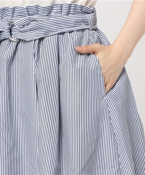 Heather（ヘザー）の「ギャザーフレアスカート　759742（スカート・レディース・ライトブルー/ネイビー・FREE）」の12枚目の写真