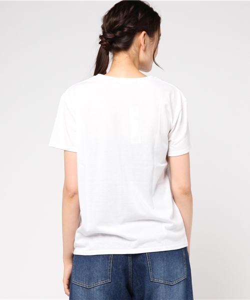 VENCEEXCHANGE(ヴァンスエクスチェンジ)の「フェイクレザーポケットTシャツ (Tシャツ/カットソー・レディース・オフホワイト/ダークグリーン/ブラック・MEDIUM)」の6枚目の写真