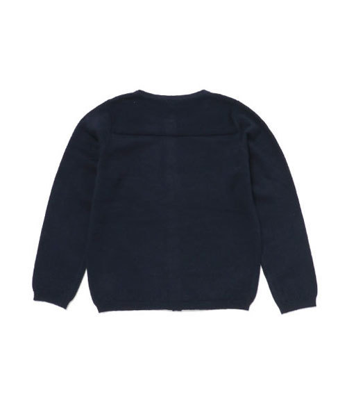 PETIT BATEAU（プチバトー）の「ウール＆コットンニットカーディガン（カーディガン/ボレロ・キッズ・ダークネイビー・3YEAR/4YEAR/5YEAR）」の2枚目の写真