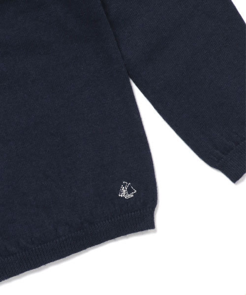 PETIT BATEAU（プチバトー）の「ウール＆コットンニットカーディガン（カーディガン/ボレロ・キッズ・ダークネイビー・3YEAR/4YEAR/5YEAR）」の4枚目の写真