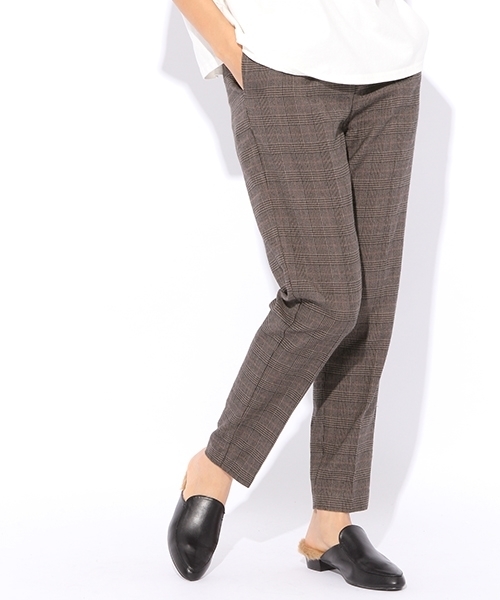 niko and...（ニコアンド）の「TRチェックテーパーパンツ（その他パンツ・レディース・ブラック/ブラウン/チャコール/ベージュ・4/3）」の3枚目の写真