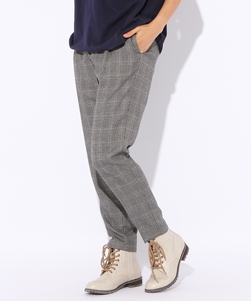 niko and...（ニコアンド）の「TRチェックテーパーパンツ（その他パンツ・レディース・ブラック/ブラウン/チャコール/ベージュ・4/3）」の2枚目の写真