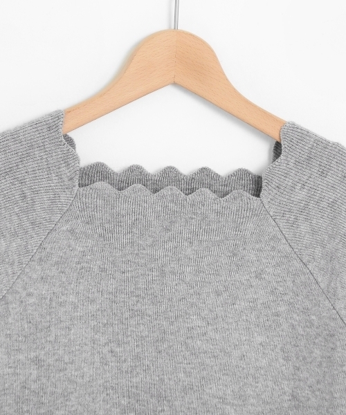 MAJESTIC LEGON（マジェスティックレゴン）の「【WEB限定価格】衿スカラップニットプルオーバー（ニット/セーター・レディース・アイボリー/ボルドー/ラベンダー/グレー/ブラック・MEDIUM）」の20枚目の写真