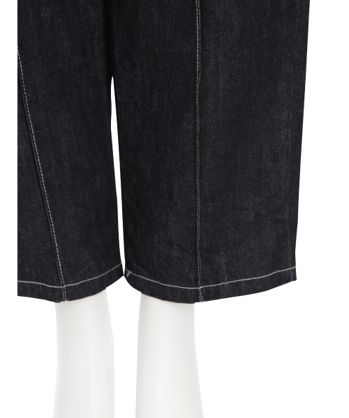 MURUA(ムルーア)の「ワイドテーパードDENIM パンツ(デニムパンツ・レディース・ブラック/インディゴブルー・1/2)」の5枚目の写真