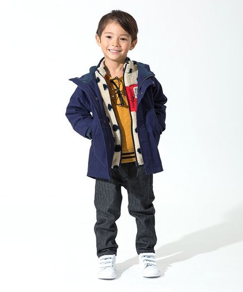 BREEZE（ブリーズ）の「ニットキルトトレーナー（スウェット・キッズ・カーキ/ネイビー/マスタード/グレー・80/90/95/100/110/120/130/140）」の13枚目の写真