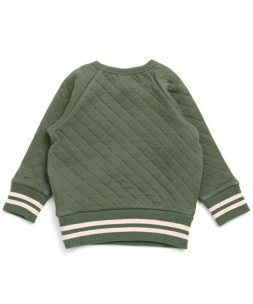 BREEZE（ブリーズ）の「ニットキルトトレーナー（スウェット・キッズ・カーキ/ネイビー/マスタード/グレー・80/90/95/100/110/120/130/140）」の11枚目の写真