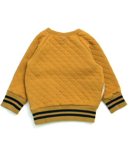 BREEZE（ブリーズ）の「ニットキルトトレーナー（スウェット・キッズ・カーキ/ネイビー/マスタード/グレー・80/90/95/100/110/120/130/140）」の6枚目の写真